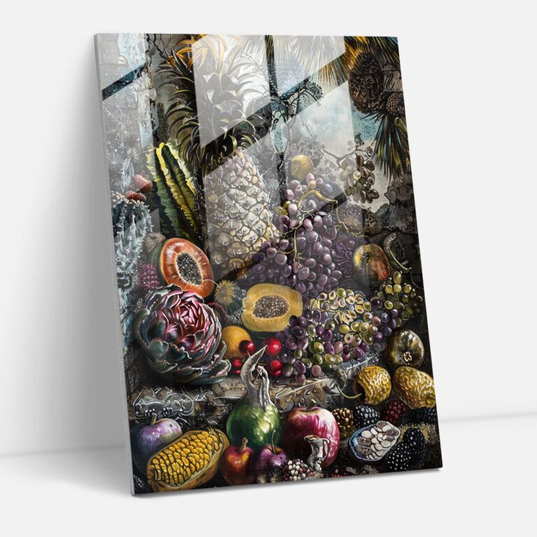 Frida Kahlo Stil Wanddekoration - Leinwandbild Frida Kahlo Eserleri Glasbild Frida Kahlo Stil
