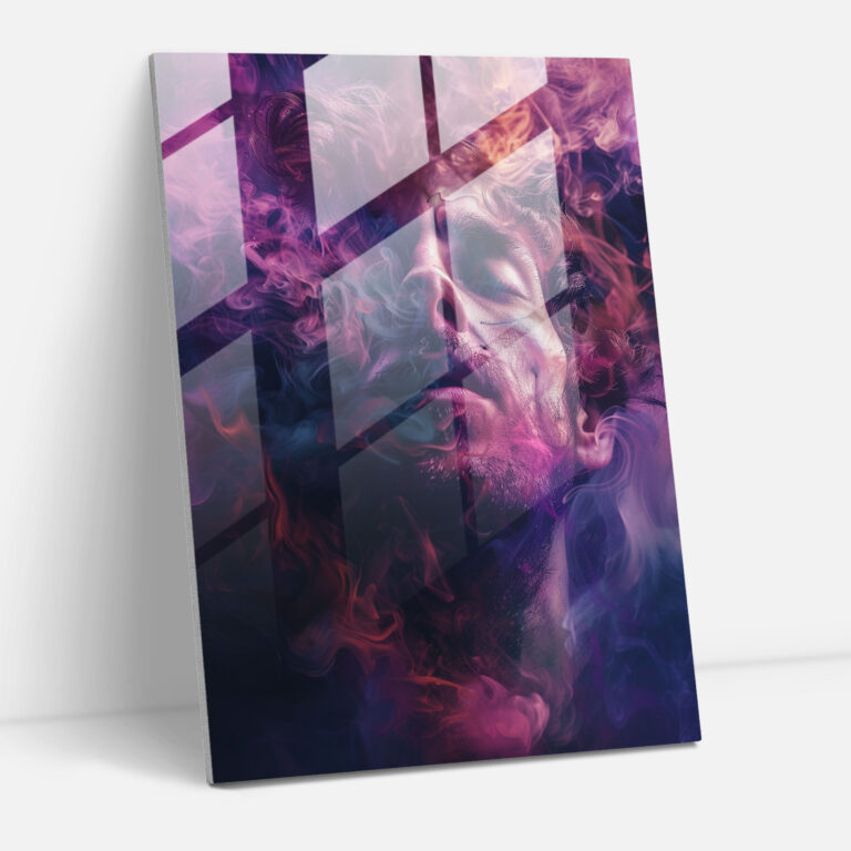 Frida Kahlo Stil Glasbild - Frida Kahlo Selbstporträt Wanddekoration
