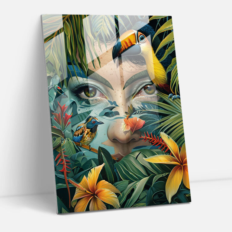 Frida Kahlo Stil Wohnkultur Leinwandbild - Frida Kahlo Werke Wohnkultur Tropisches Paradies