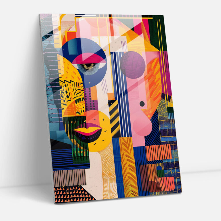 Frida Kahlo Stil Modernes Kunst Glasbild - Leinwandbild Frida Kahlo Eserleri Wanddekoration Moderne Kunst