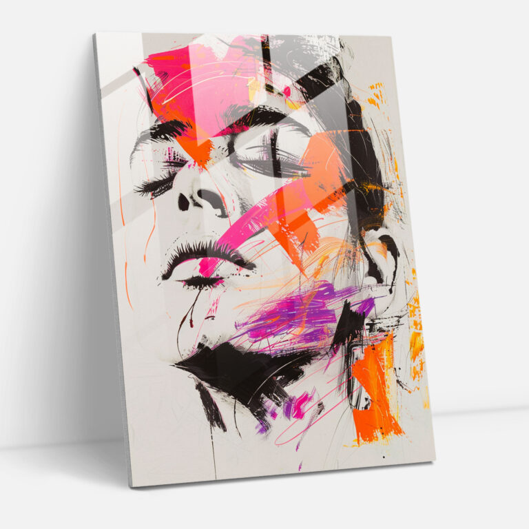 Frida Kahlo Stil Wanddekoration - Leinwandbild Glasbild Modern Art