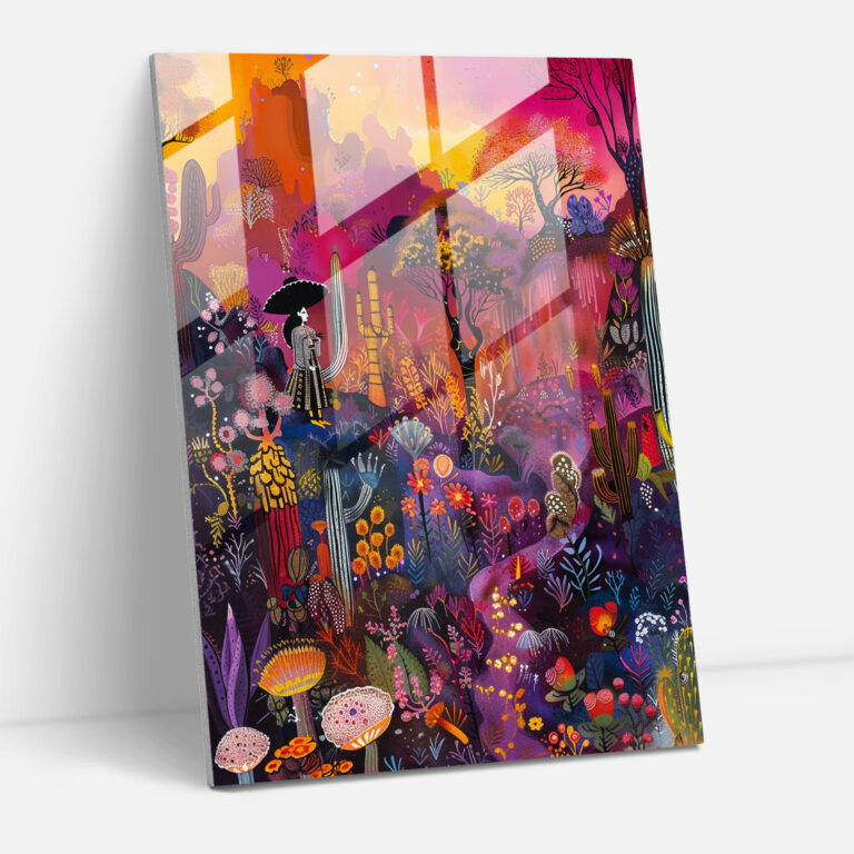 Moderne Kunst im Stil von Frida Kahlo - Frida Kahlo Werke Glasbild Wanddekoration