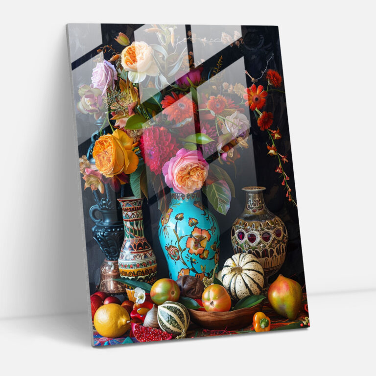 Glasbild im Frida Kahlo Stil - Frida Kahlo Kunstwerke Wohn- und Wanddekoration