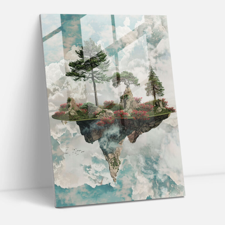 Frida Kahlo Stil Glasbild - Frida Kahlo Werke Landschaft Laune
