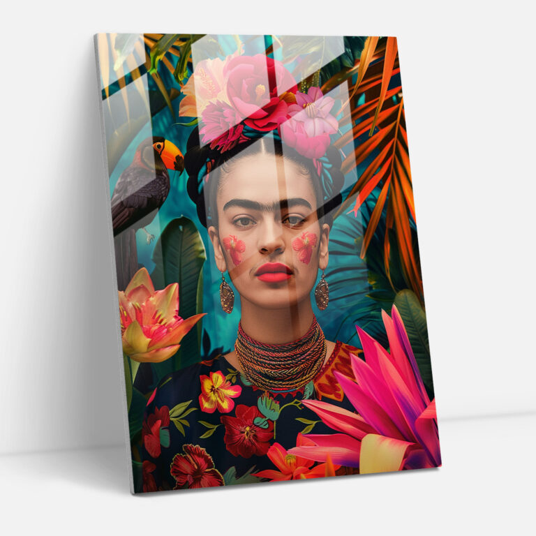 Frida Kahlo Stil Wanddekoration - Frida Kahlo Kunstwerke Moderne Kunst Glas Wandkunst Wohnkultur