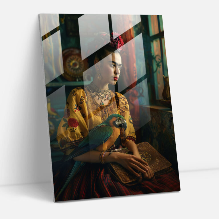 Leinwandbild im Frida Kahlo Stil - Frida Kahlo Kunstwerke Wohnaccessoire Wanddekoration