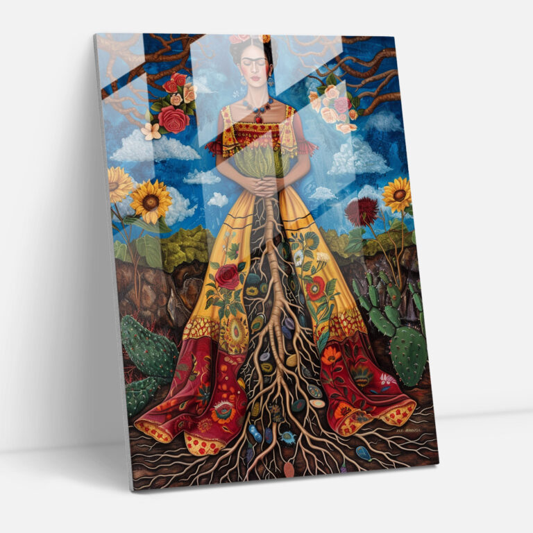 Frida Kahlo Stil Wohnkultur - Frida Kahlo Werke Glasbild Moderne Kunst Wohnkultur