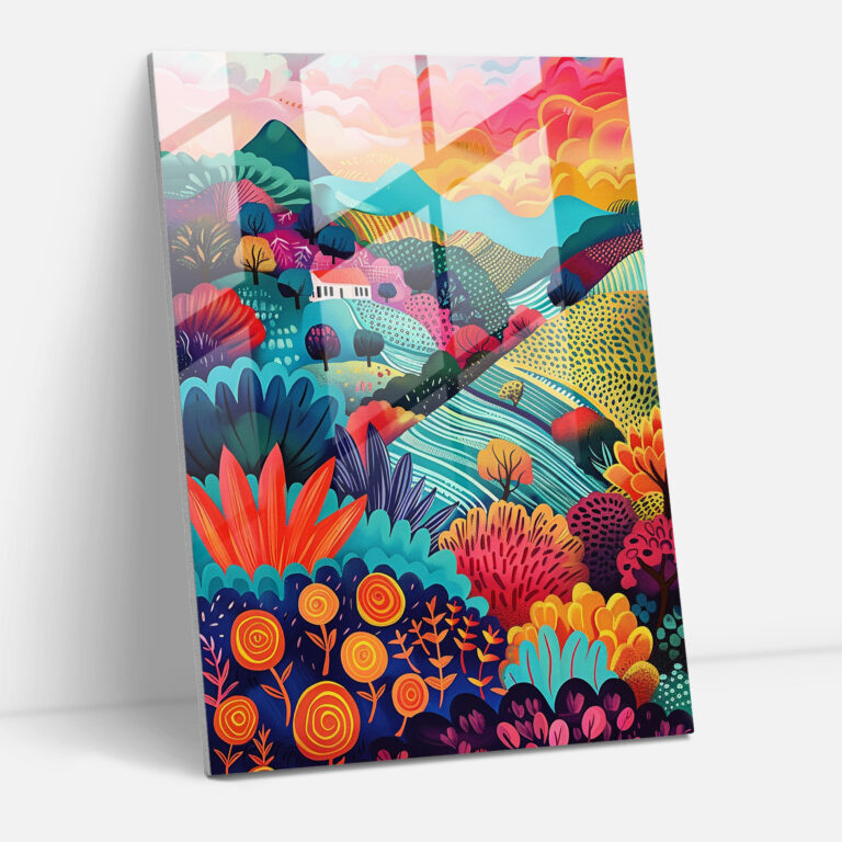 Frida Kahlo Style Wohnkultur Leinwandbild - Moderne Kunst Frida Kahlo Stil Glasbild