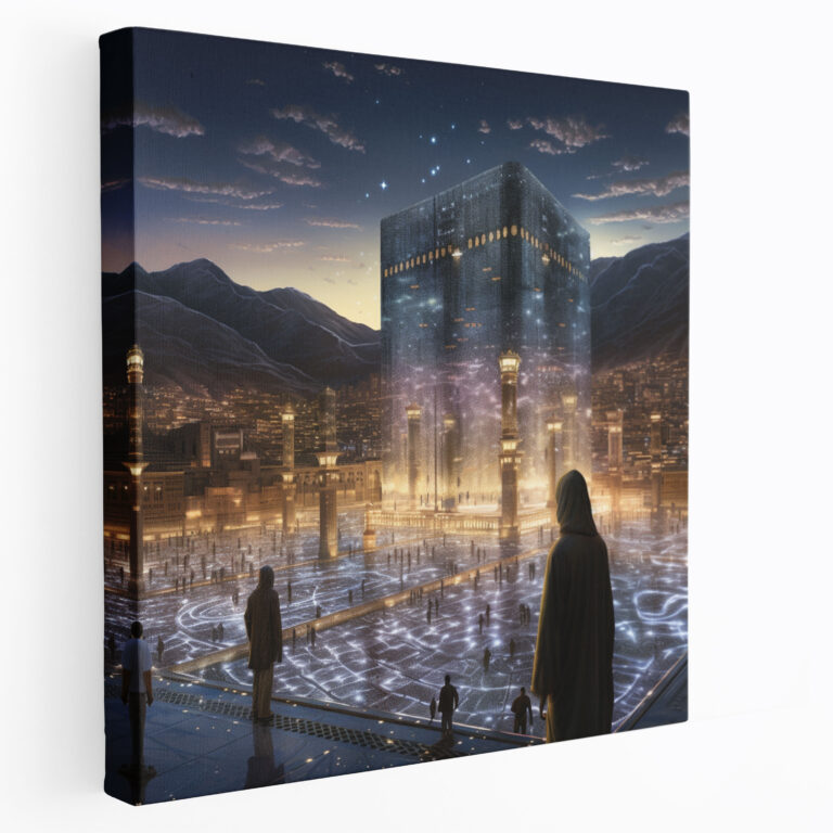 Kaaba Dämmerung Wanddekoration - Leinwandbild Kaaba