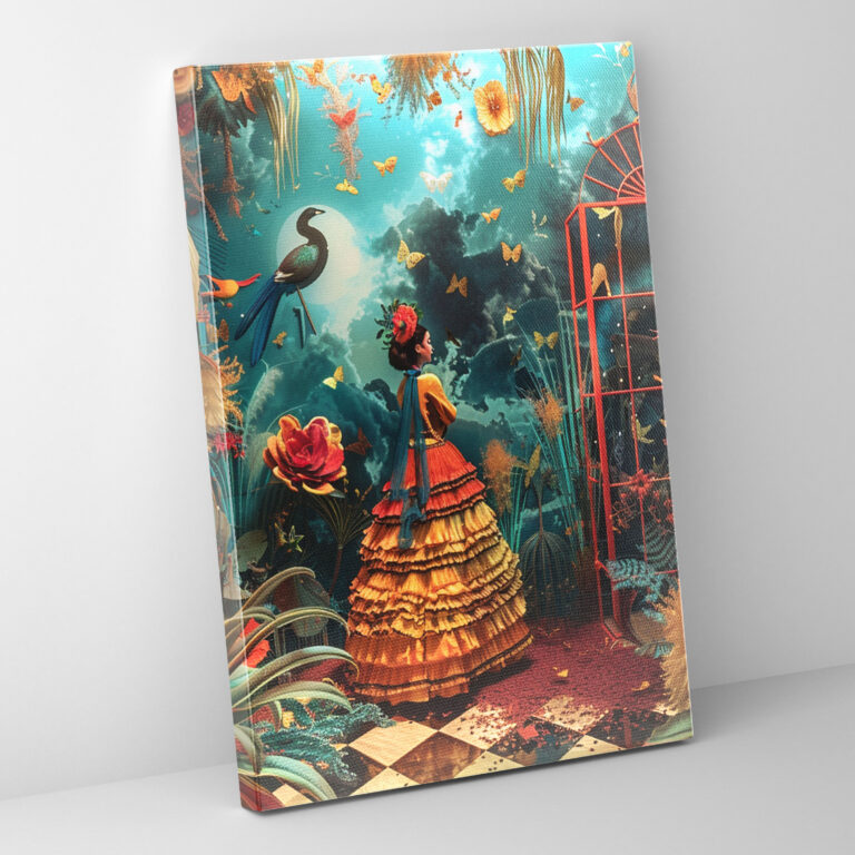 Frida Kahlo Stil Wandkunst - Leinwandbild Glasbild Wanddekoration Wohnkultur