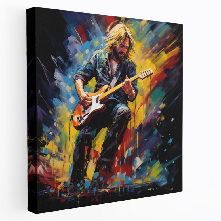 Glasbild von Kurt Cobain - Wanddekoration mit Kurt Cobain Motiv