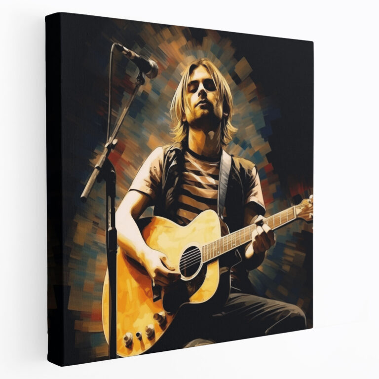 Kurt Cobain Grunge Style Leinwandbild - Zuhause Dekoration Leinwandbild Leinwand Wandkunst