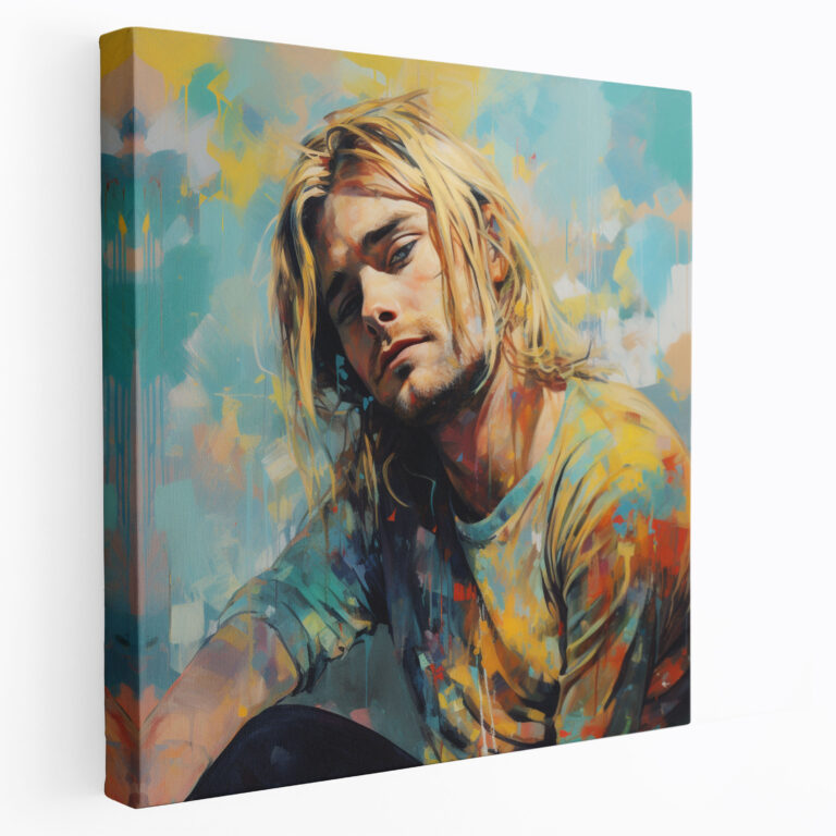 Kurt Cobain Leinwandbild - Nirvana Wandkunst Wanddekoration