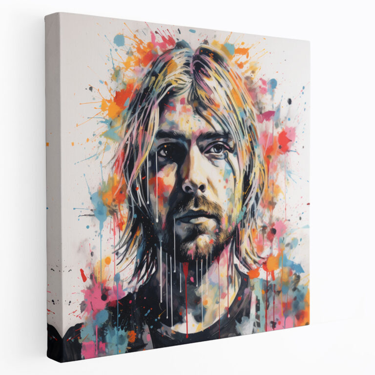 Kurt Cobain Wandkunst - Leinwandbild Rebellion