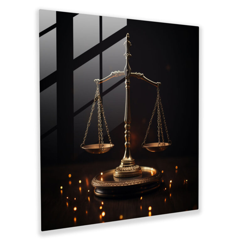 Glasbild mit Rechtsthema - Recht Glasbild moderne Kunst Wanddekoration