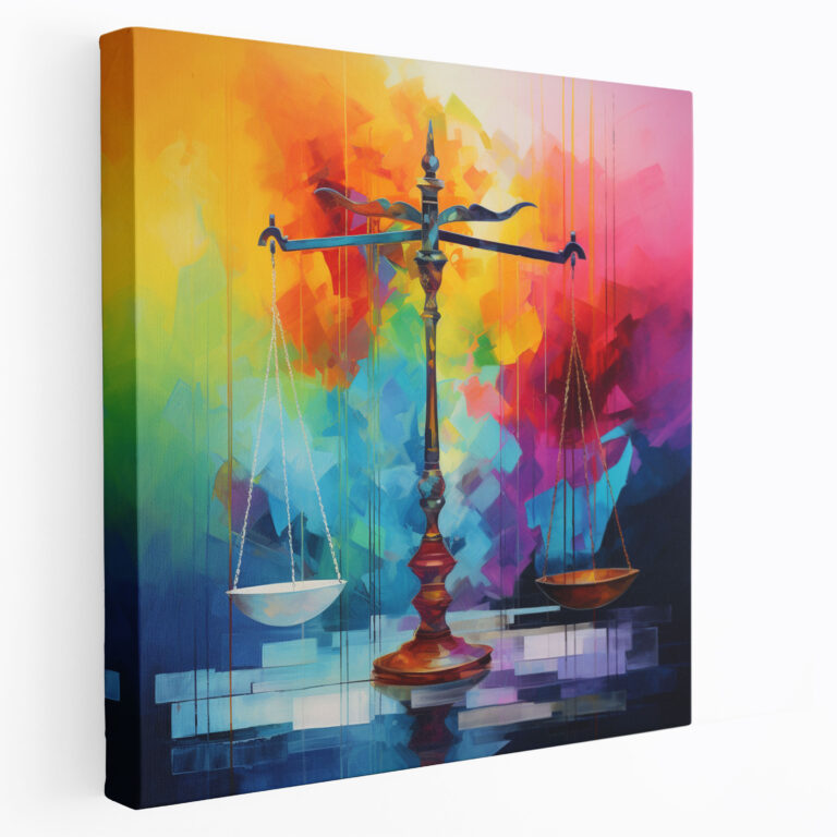 Leinwandbild Balance und Gerechtigkeit - Recht Leinwandbild Balance und Gerechtigkeit Leinwand Wandkunst Leinwand