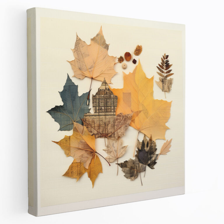 Wanddekoration mit Blättern - Blätter Leinwandbild Wanddekoration Leinwandkunst