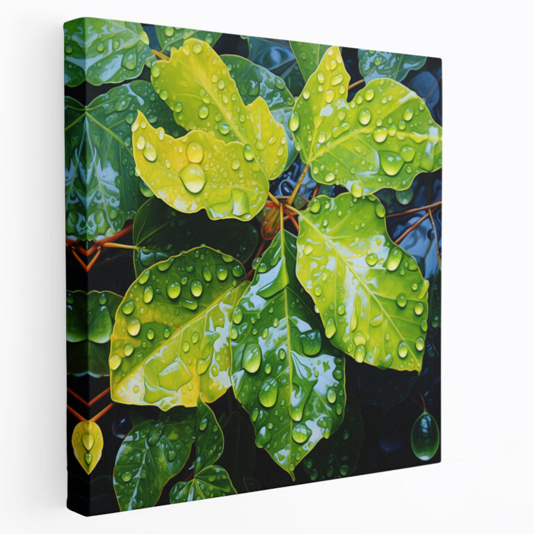 Blätter Leinwandbild - Wanddekoration aus Leinwand