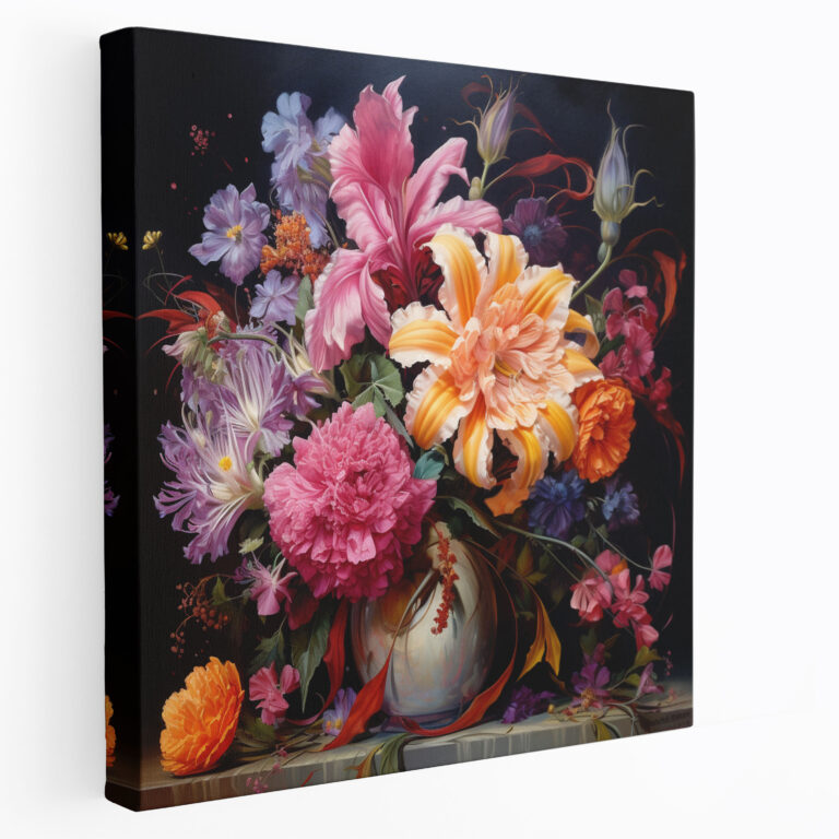 Linsenartiges Blumenöl-Gemälde Leinwandbild - Wandkunst Leinwand-Wandkunst Blumen