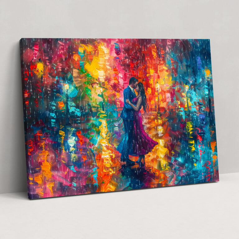 Leonid Afremov Leinwandbild Tanzendes Paar - Wanddekoration Leinwandkunst