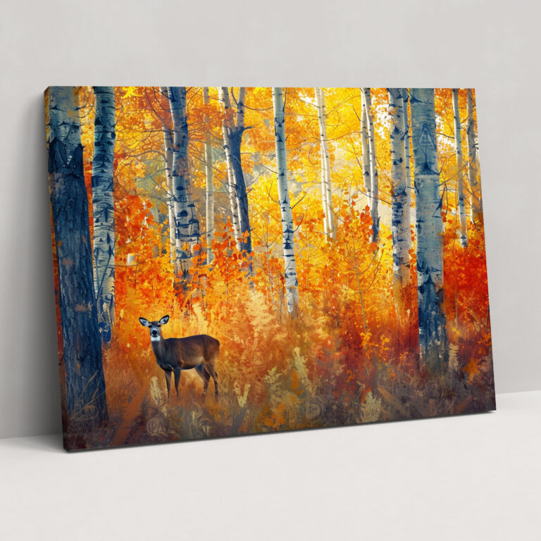 Herbstwald Leonid Afremov Leinwandbild - Wanddekoration Kunst auf Leinwand