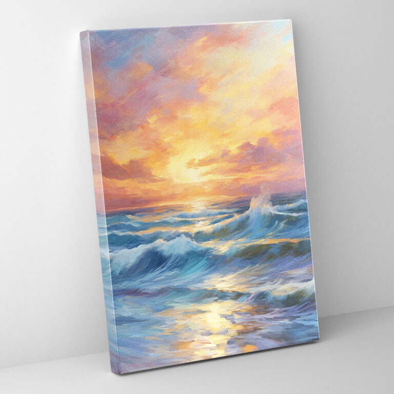 Lighthouse Leinwandbild - Leuchtturm hochwertige Leinwand Wohnkultur Meereslandschaft Wandkunst