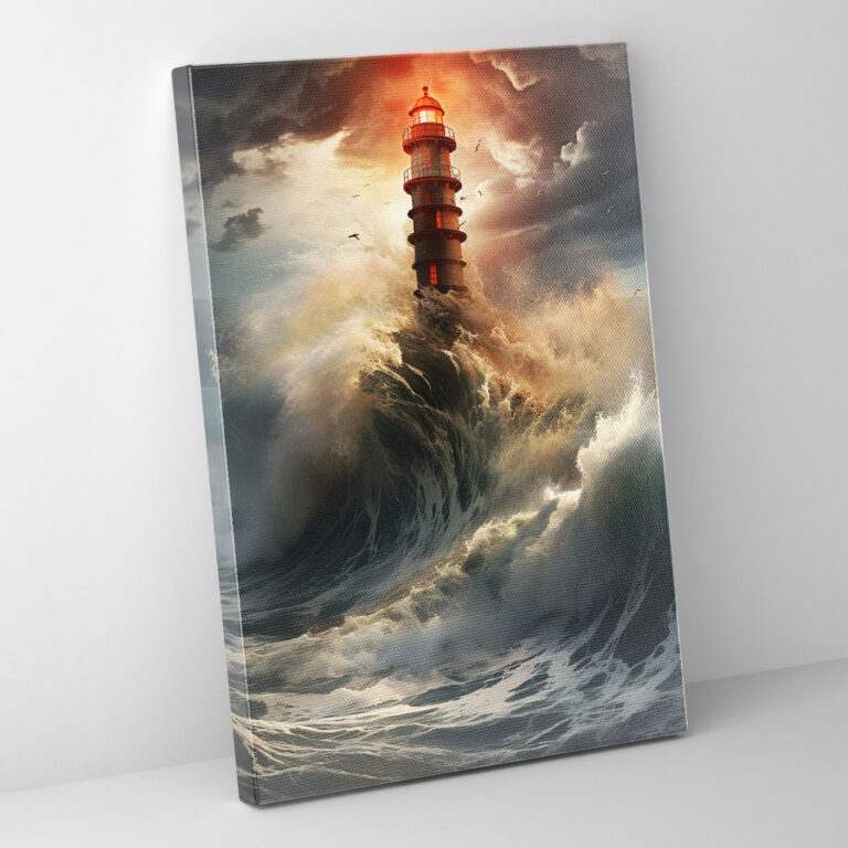 Leinwandbild Leuchtturm - Wanddekoration Wandkunst Wohnkultur