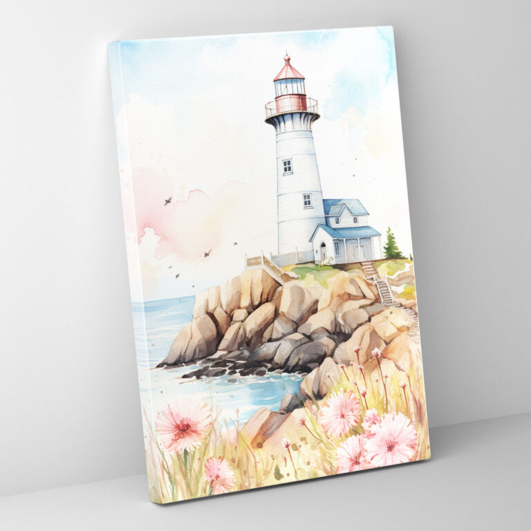 Leuchtturm Wandkunst - Leinwandbild Wanddekoration