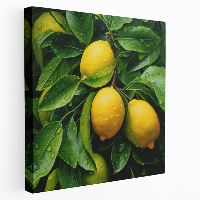 Lemon Tree Leinwandbild - Lemon Tree Ästhetischer Reiz Nahansicht Realistische Ölgemälde