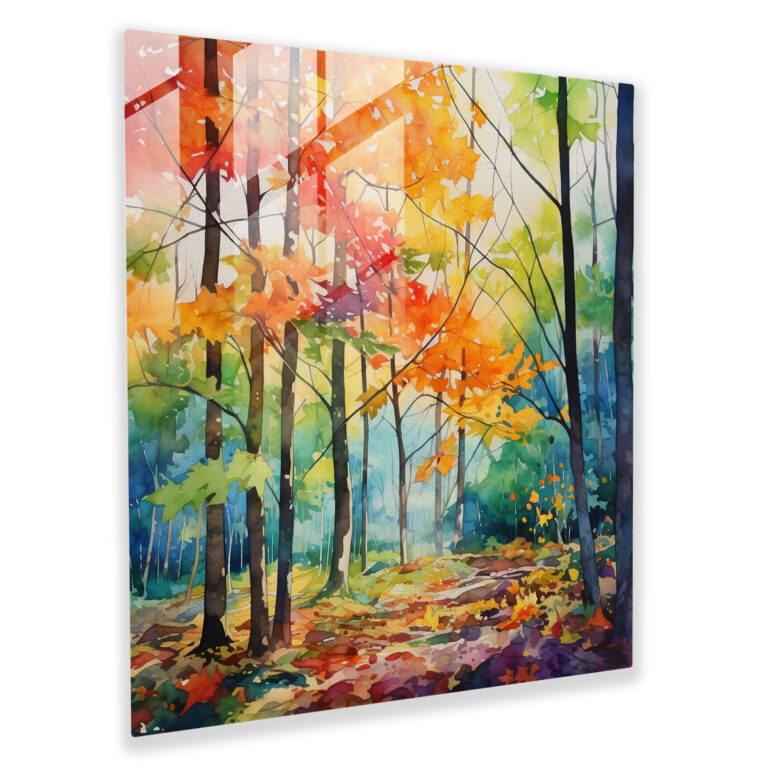 Glasbild Blätter - Blätter Wohn-Deko Glas-Kunst Glaswandkunst