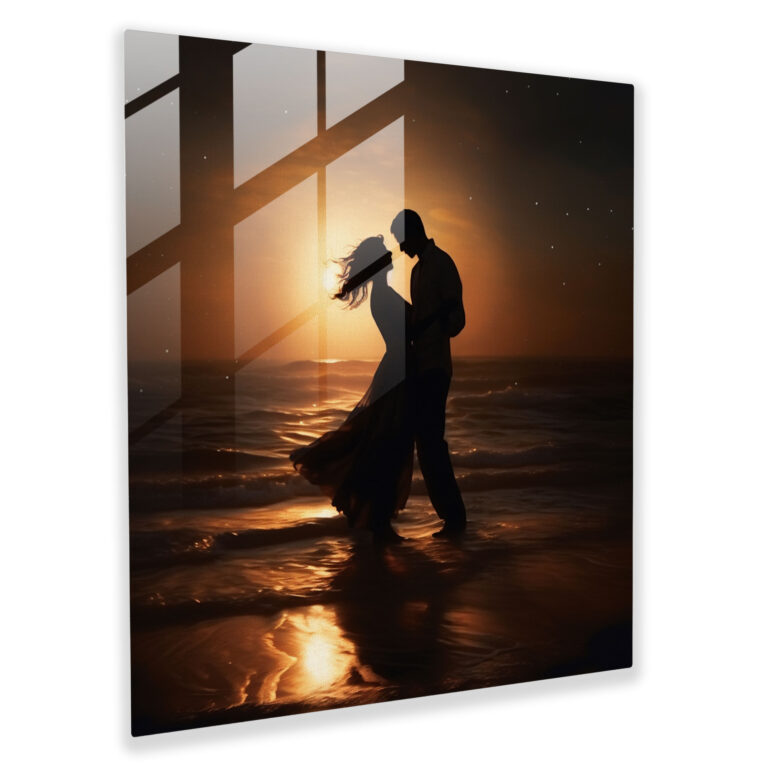 Romantik bei Mitternacht Glasbild - Zuhause Dekoration Romantik bei Mitternacht Träumerisch