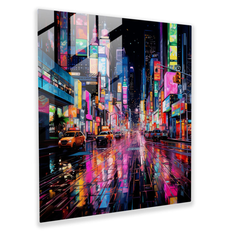 Mitternacht Pop Art Glasbild - Moderne Kunst Wanddekoration