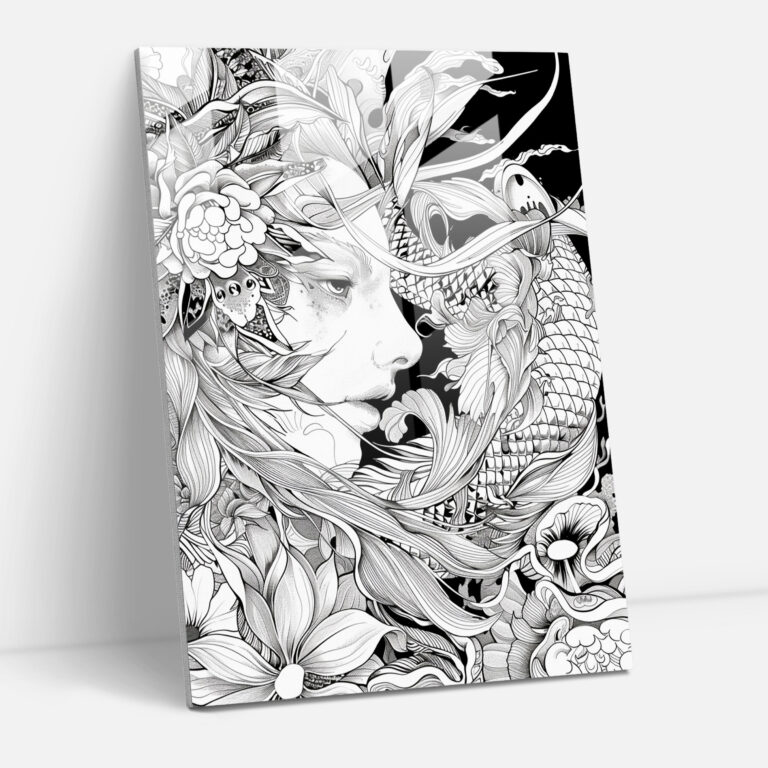 Mannerism Glasbild mit filigranen Mustern und Eleganz