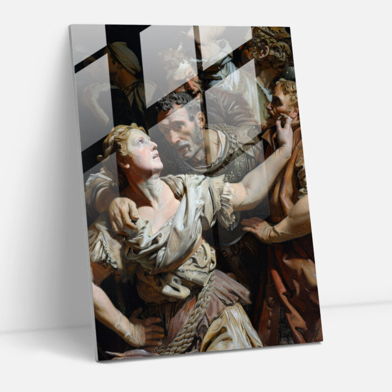 Mannerism Glasbild - Dramatische Figuren - Wanddekoration Glasbild