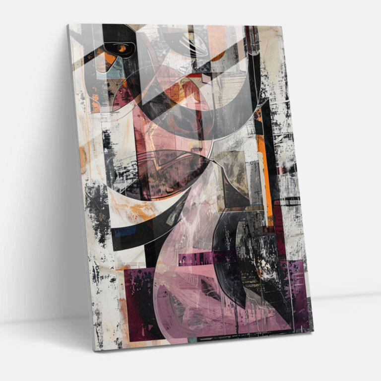Mannerism Glasbild - Abstrakte Elemente für die Wanddekoration