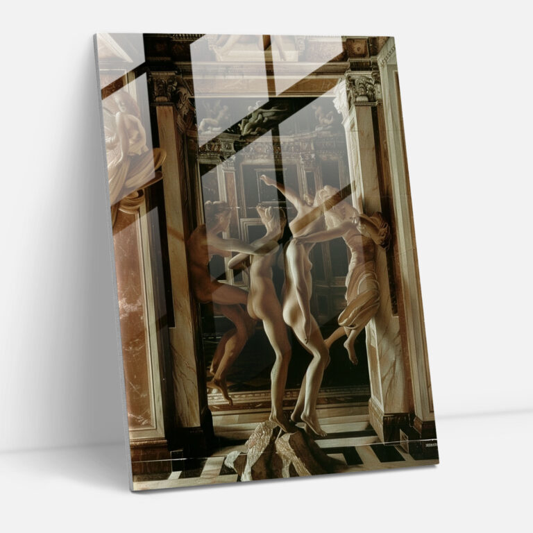 Mannerismus Hausdekoration mit Dramatischen Posen - Glasbild Edles Ambiente Wohn-Deko