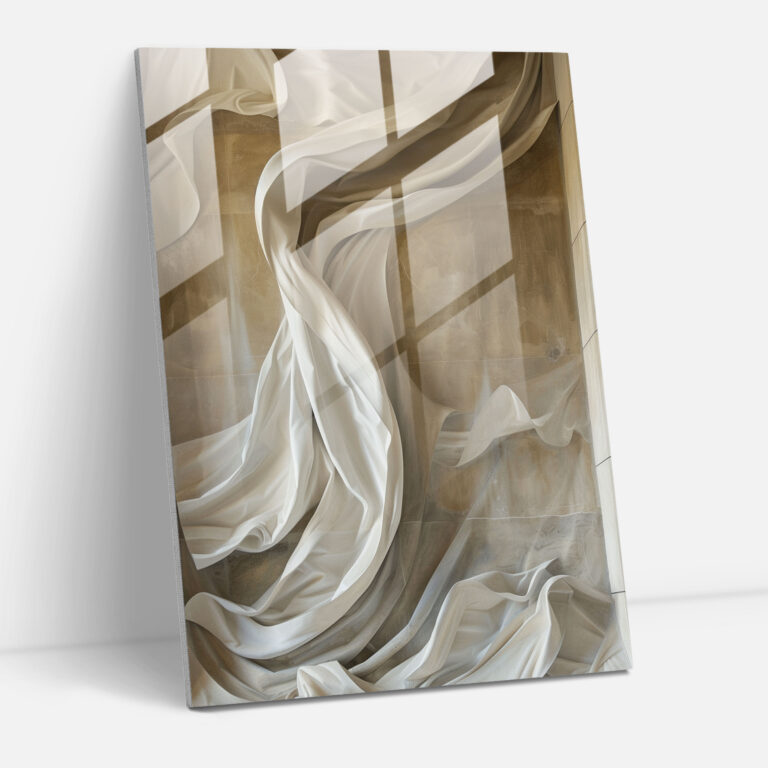 Manneristische Wanddekoration mit fließenden Draperien - Dynamische Kompositionen Glasbild