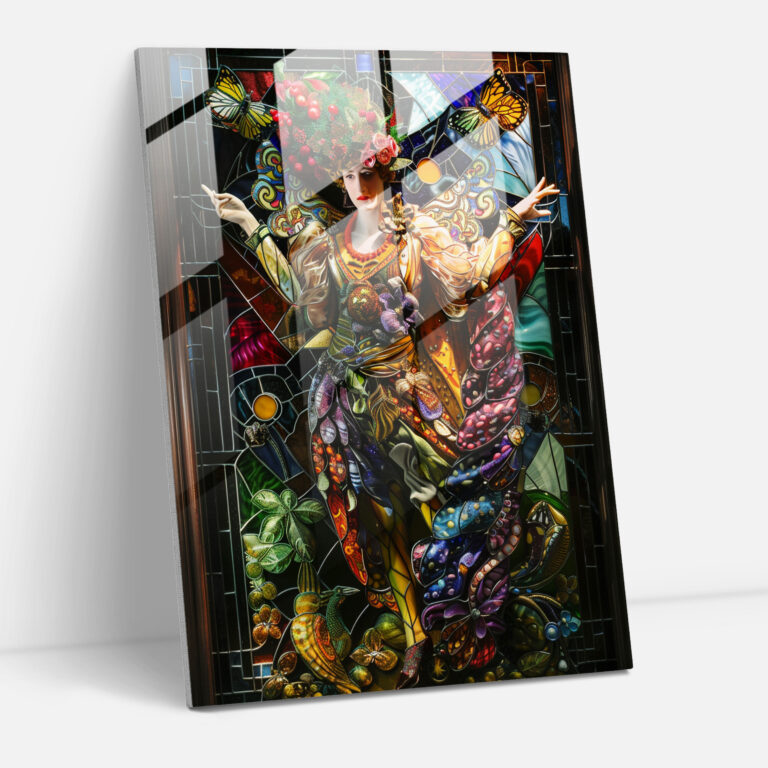 Kostümierte Manierismus Glasbild - Manierismus Kostüme Theater-Elemente Glasbild