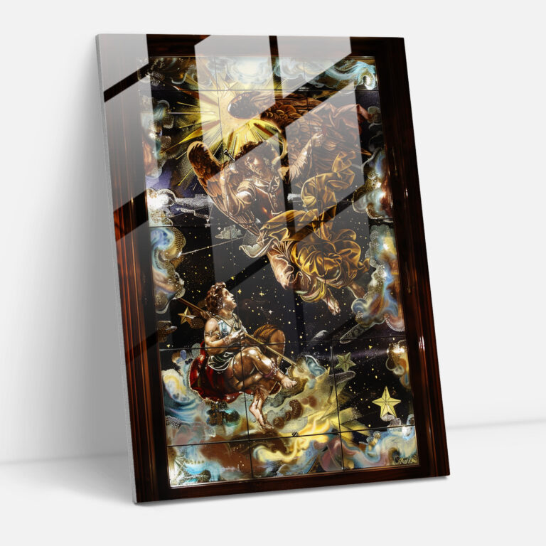 Mannerismus Glaswandkunst mit mythologischen Figuren