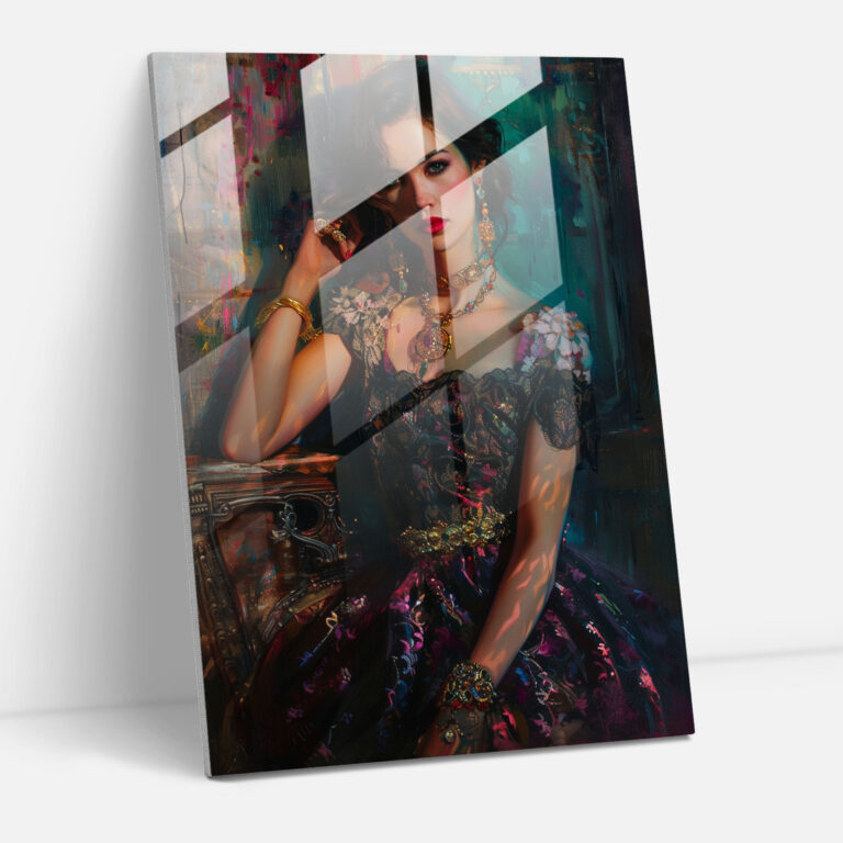 Lebendiges Manierismus Glasbild - Manierismus Wohnkultur Glasbild Glas Wandkunst