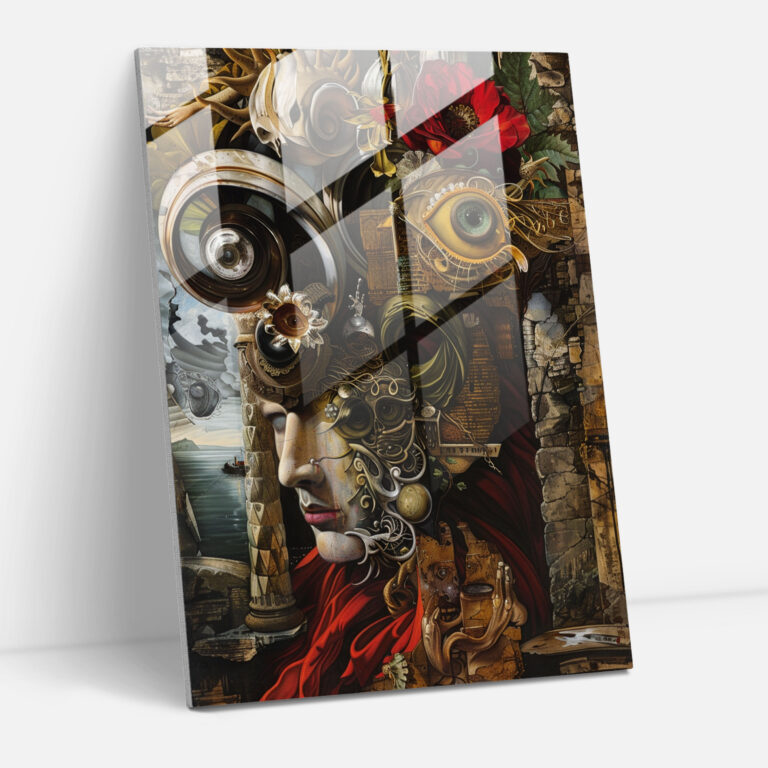 Glasbild im surrealen Manierismus - Wohn- und Wanddekoration