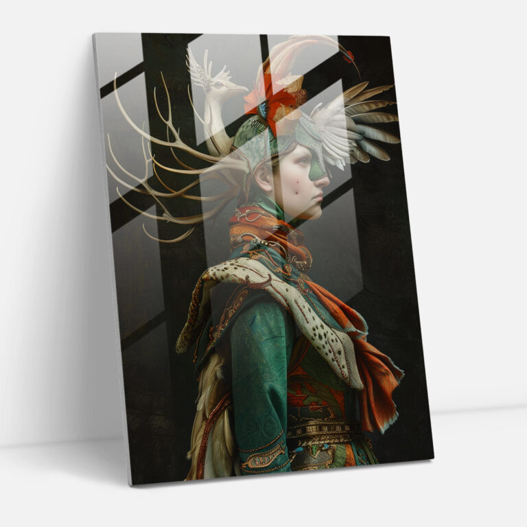 Mythische Manierismus Glasbild - Moderne Kunst aus Glas