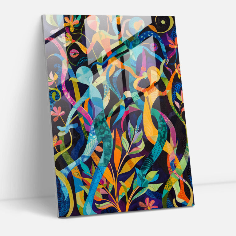 Glasbild: Verzauberter Garten - Mannerismus Wohnkultur Glas-Kunst Moderne Kunst