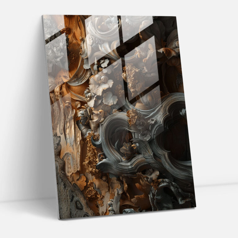 Glasbild Kunst: Dynamische Textur - Mannerismus Dynamik Glasbild