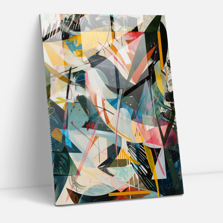 Glasbild mit traumhaften Formen - Manierismus Moderne Kunst Wanddekoration