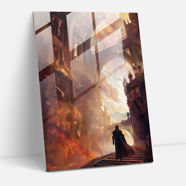 Ethereale Atmosphäre Glasbild - Manierismus Glas Kunst Wohnkultur