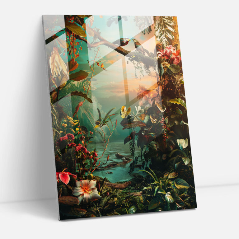 Mannerism Wanddekoration - Surreale Natur - Leinwandbild Glasbild Kunst aus Glas.