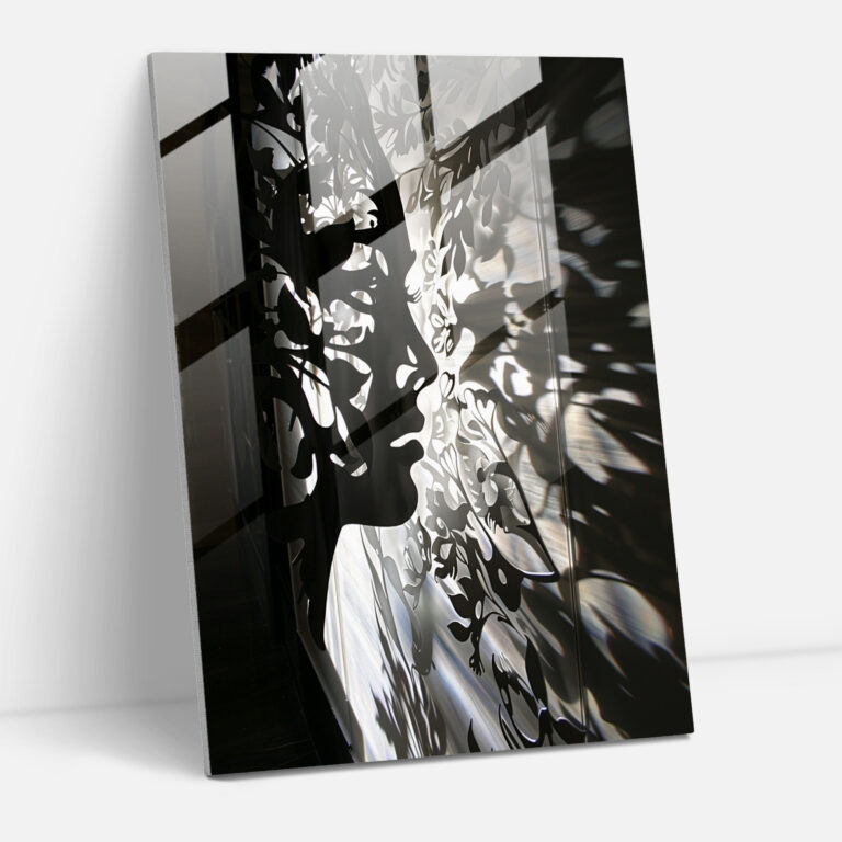 Spiel mit Licht und Schatten: Mannerismus Wanddeko - Moderne Kunst Glasbild