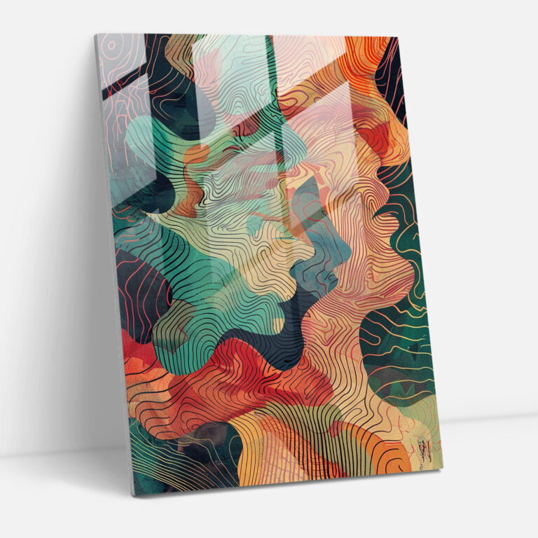 Mannerism Intrigue Glasbild - Mannerismus Moderne Kunst Wohnkultur Glaskunst