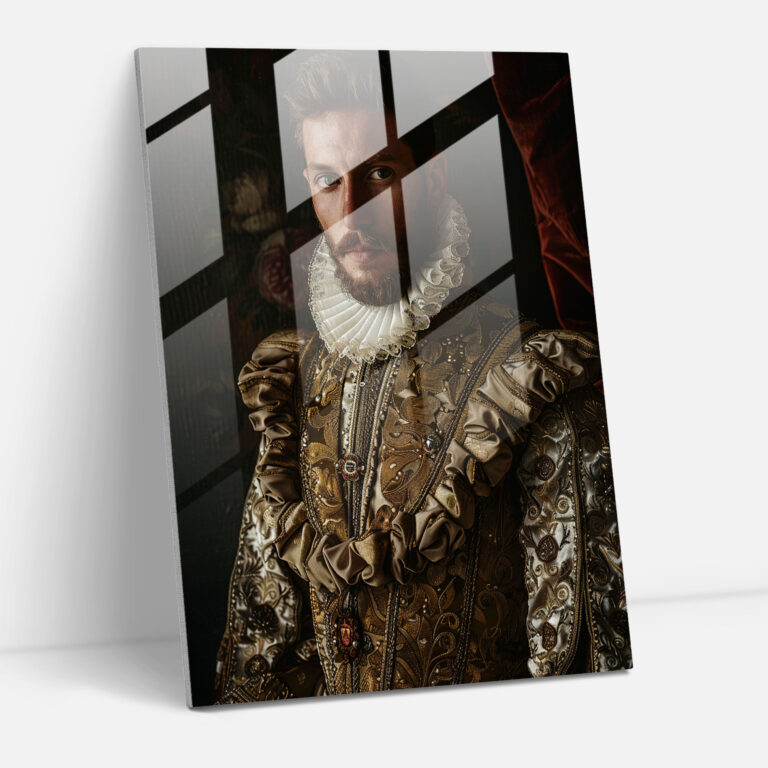 Mannerism Glasbild - Elegantes Renaissance-Porträt